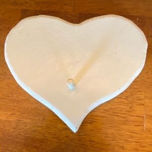Wooden heart shaped peg wall hanging